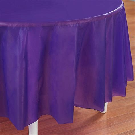 purple plastic tablecloth|More.